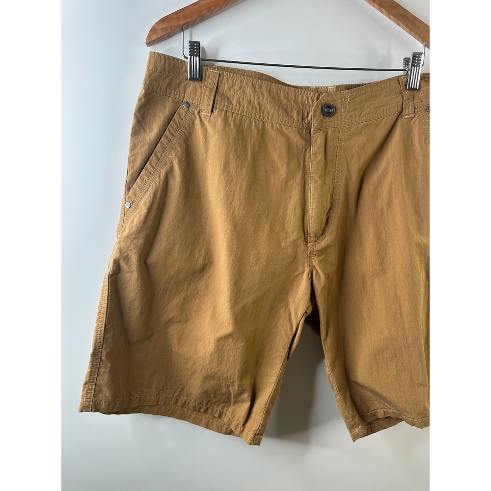 KUHL Shorts Mens 38 Tan Khaki Cotton Nylon Outdoor Hiking Utility Casual 10.5" - Picture 3 of 16